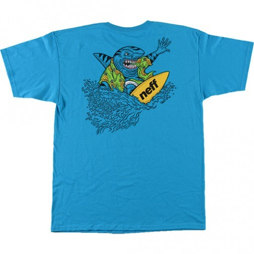 Neff Shark Surfer Turquoise T-shirt