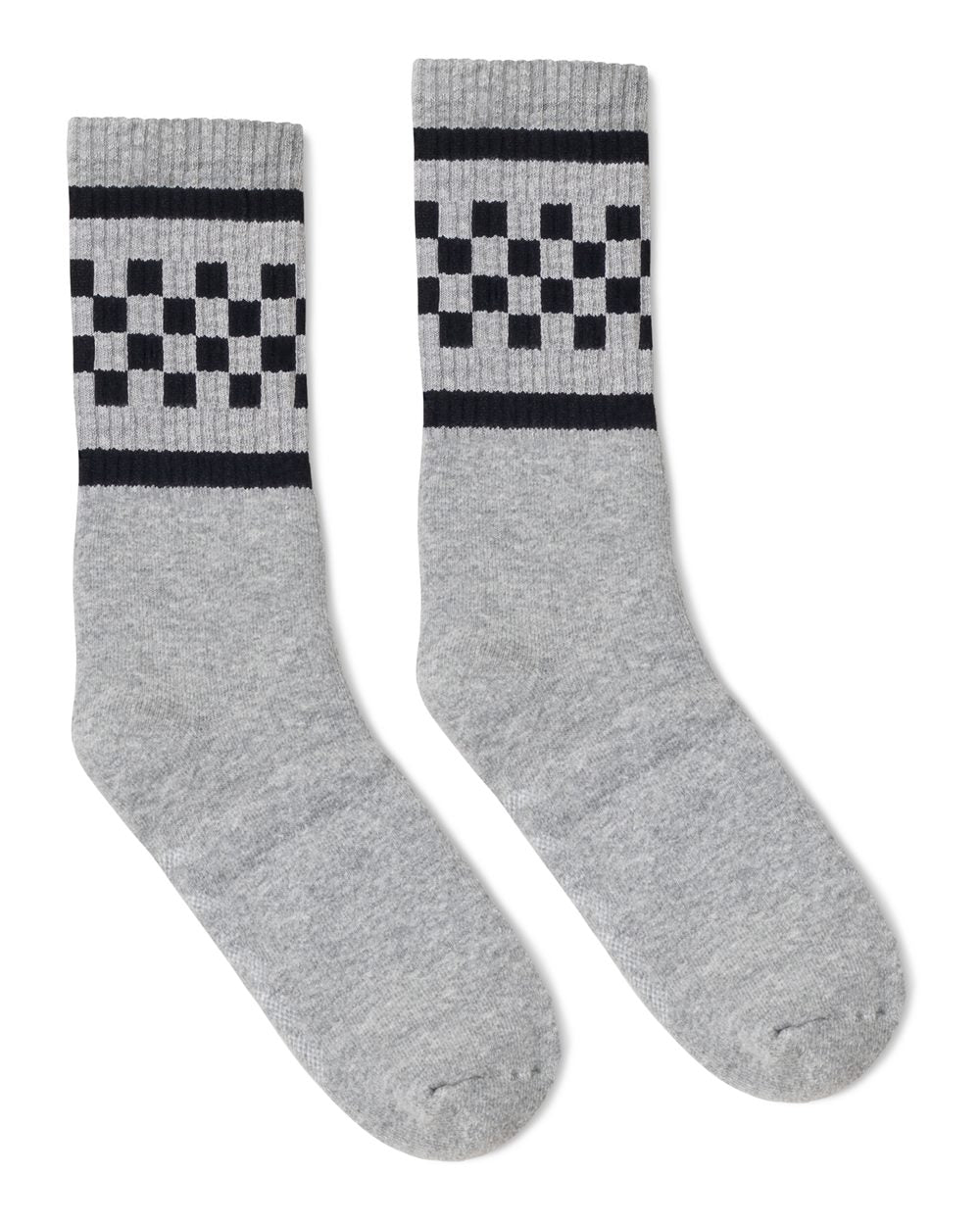 Socco Checkered Crew Socks – Black, Grey, White