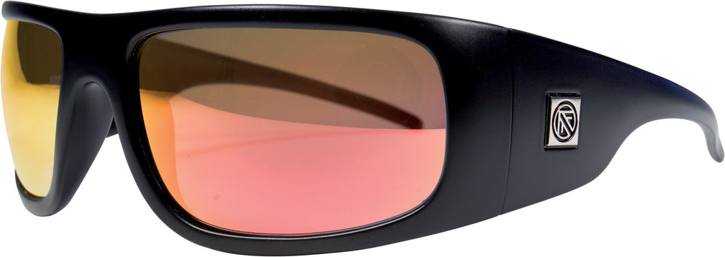 Vinyl Matte Black Red Mirror Sunglasses
